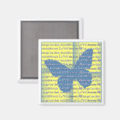 Slogan Butterfly Magnet (Vorderseite/Rückseite)