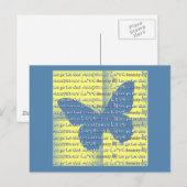 Slogan Butterfly Postkarte (Vorne/Hinten)