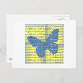 Slogan Butterfly Postkarte (Vorne/Hinten)