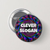 SLOGAN CLEVER (Sie können die Wörter ändern) Button (Vorne & Hinten)