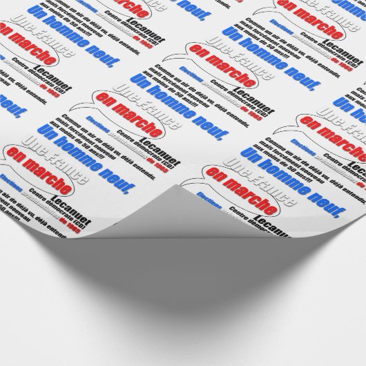 Slogan En Marche Geschenkpapier (Ecke)