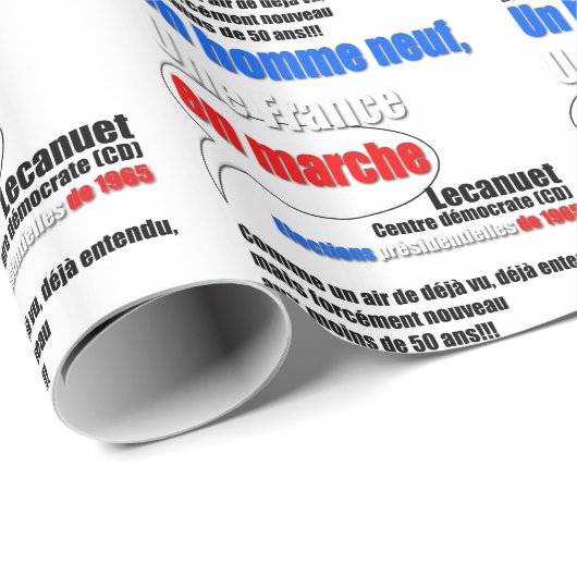 Slogan En Marche Geschenkpapier (Rolleneckpunkt)