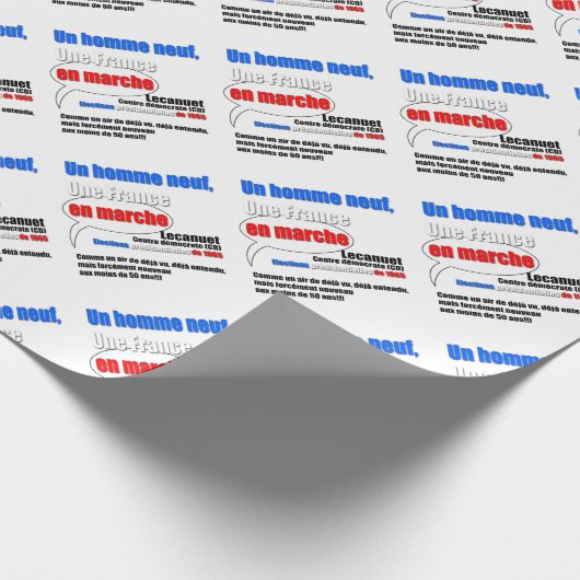 Slogan En Marche Geschenkpapier (Ecke)