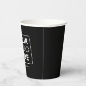 Slogan für das Schwarze Unternehmen Beruflich Pappbecher (Rechts)