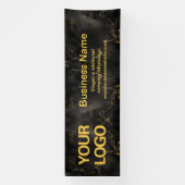 Slogan für das Unternehmen "Black and Gold Marble" Banner (Vertikal)