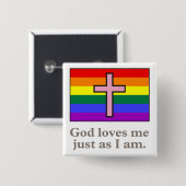 Slogan für Gay Christlich Button (Vorne & Hinten)