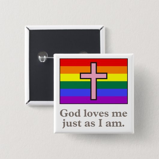 Slogan für Gay Christlich Button (Vorne & Hinten)