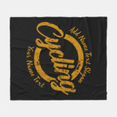 Slogan für Ihren Namen zum Radrad hinzufügen Fleecedecke (Vorderseite (Horizontal))