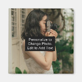 Slogan für Personalisiertes Foto hinzufügen Magnet (Vorne)