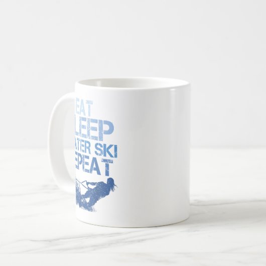 Slogan für Wasserski Kaffeetasse (Vorderseite Links)