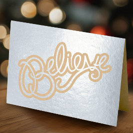 Slogan-Grafik glauben Folienkarte