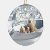 SLOGAN hinzufügen, um Polarbären auf dem Planeten Keramik Ornament (Links)