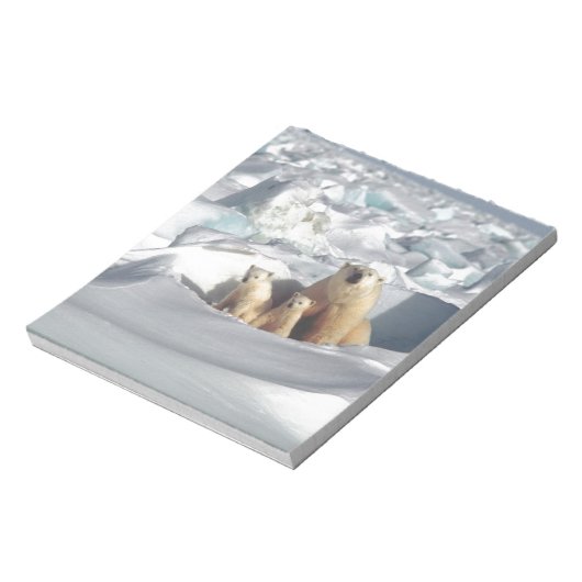 SLOGAN hinzufügen, um Polarbären auf dem Planeten Notizblock (Rotiert)