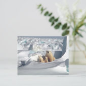SLOGAN hinzufügen, um Polarbären auf dem Planeten Postkarte (Stehend Vorderseite)