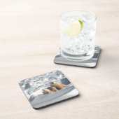 SLOGAN hinzufügen, um Polarbären auf dem Planeten  Untersetzer (Rechte Seite)