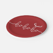 Slogan ho ho ho, Gelukkig kerstfeest. Kerstman. Pappteller (Schrägansicht)