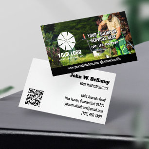 Slogan Ihr Logo Überlagerungsfoto Editierbarer QR- Visitenkarte