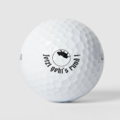 Slogan Jetzt geht's rund Golfball (Vorderseite)
