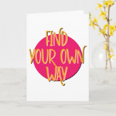 Slogan Jubiläum der Erholung finden Karte (Gelbe Blume)