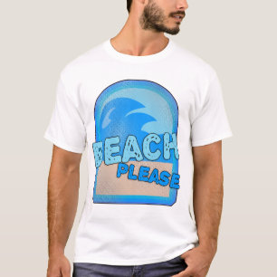 Slogan-Logo für Strand bitte Spaß Sommer T-Shirt