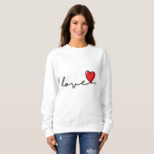 Slogan love. Hartjes, hartje. Valentijnsdag. Sweatshirt (Vorne ganz)
