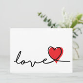 Slogan love. Valentijnsdag wenskaart met hartjes. Karte (Stehend Vorderseite)