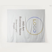 Slogan-Markenbezeichnung für das Business, Round S Wandteppich (Vorderseite (Horizontal))