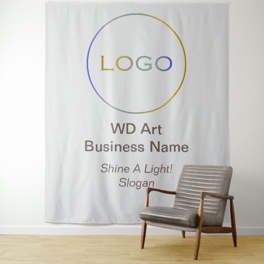 Slogan-Markenbezeichnung für das Business, Round S Wandteppich (Beispiel)