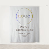 Slogan-Markenbezeichnung für das Business, Round S Wandteppich (Vorderseite)