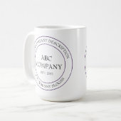 Slogan-Mission für kundenspezifische Firmenlogos Kaffeetasse (Vorderseite Links)