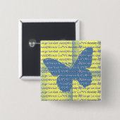 Slogan Schmetterling Button (Vorne & Hinten)