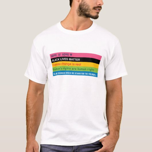 Slogan-Shirt mit 5 Progressisten T-Shirt (Vorderseite)