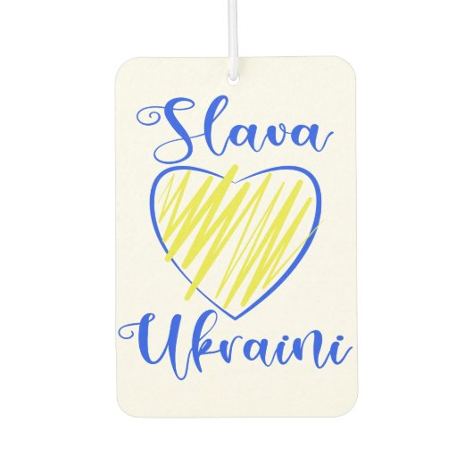 Slogan Slava Ukraini Gloria an die Ukraine Autolufterfrischer (Vorderseite)