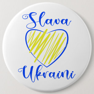 Slogan Slava Ukraini Gloria an die Ukraine Button