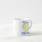Slogan Slava Ukraini Gloria an die Ukraine Espressotasse (Vorderseite Rechts)