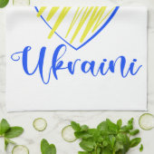 Slogan Slava Ukraini Gloria an die Ukraine Geschirrtuch (Gefaltet)