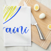 Slogan Slava Ukraini Gloria an die Ukraine Geschirrtuch (Viertel Falte)