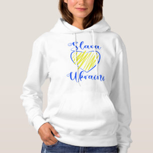 Slogan Slava Ukraini Gloria an die Ukraine Hoodie