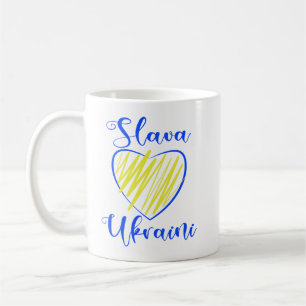 Slogan Slava Ukraini Gloria an die Ukraine Kaffeetasse