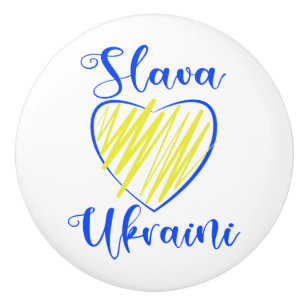Slogan Slava Ukraini Gloria an die Ukraine Keramikknauf