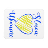 Slogan Slava Ukraini Gloria an die Ukraine Magnet (Horizontal)