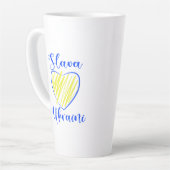 Slogan Slava Ukraini Gloria an die Ukraine Milchtasse (Linke Ecke)