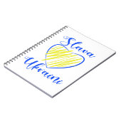 Slogan Slava Ukraini Gloria an die Ukraine Notizblock (Linke Seite)