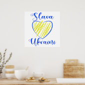 Slogan Slava Ukraini Gloria an die Ukraine Poster (Küche)