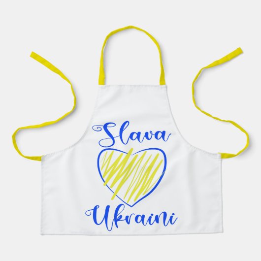 Slogan Slava Ukraini Gloria an die Ukraine Schürze (Vorderseite)