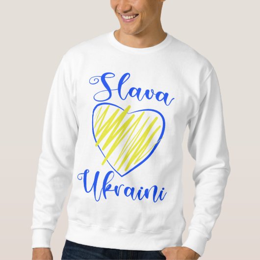 Slogan Slava Ukraini Gloria an die Ukraine Sweatshirt (Vorderseite)