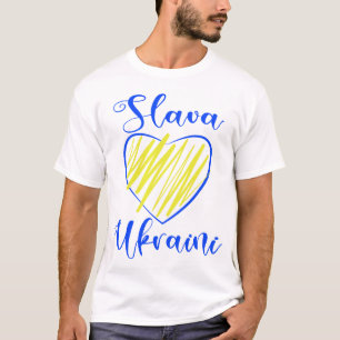 Slogan Slava Ukraini Gloria an die Ukraine T-Shirt