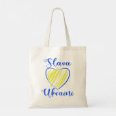 Slogan Slava Ukraini Gloria an die Ukraine Tragetasche (Rückseite)