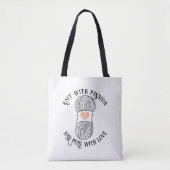 Slogan-Strick mit Leidenschaft-Purl mit Liebe Tasche (Vorderseite)