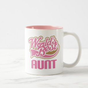 Slogan Tanten-Gift Cute Worlds Best Zweifarbige Tasse